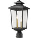 Eldrick 2 Light 18.8 inch Powder Coated Black Outdoor Post Lantern